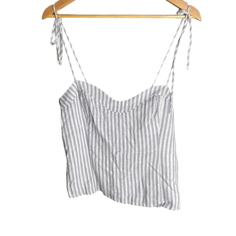 Abercrombie tie strap linen cami xxs